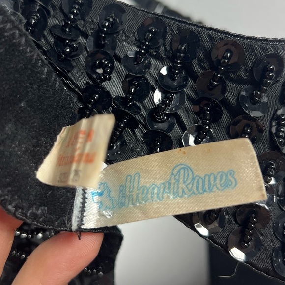 iHeartRaves Black Sequin Bra Size 34B - Picture 8 of 8